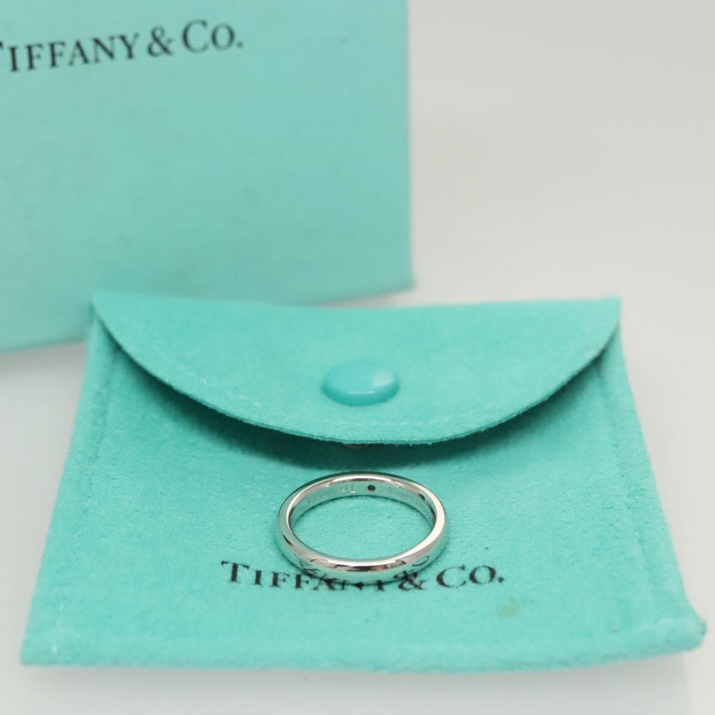 TIFFANY&Co. 1P Diamond Ring Platinum PT950 #7.5(JP Size) Auth 117298AM