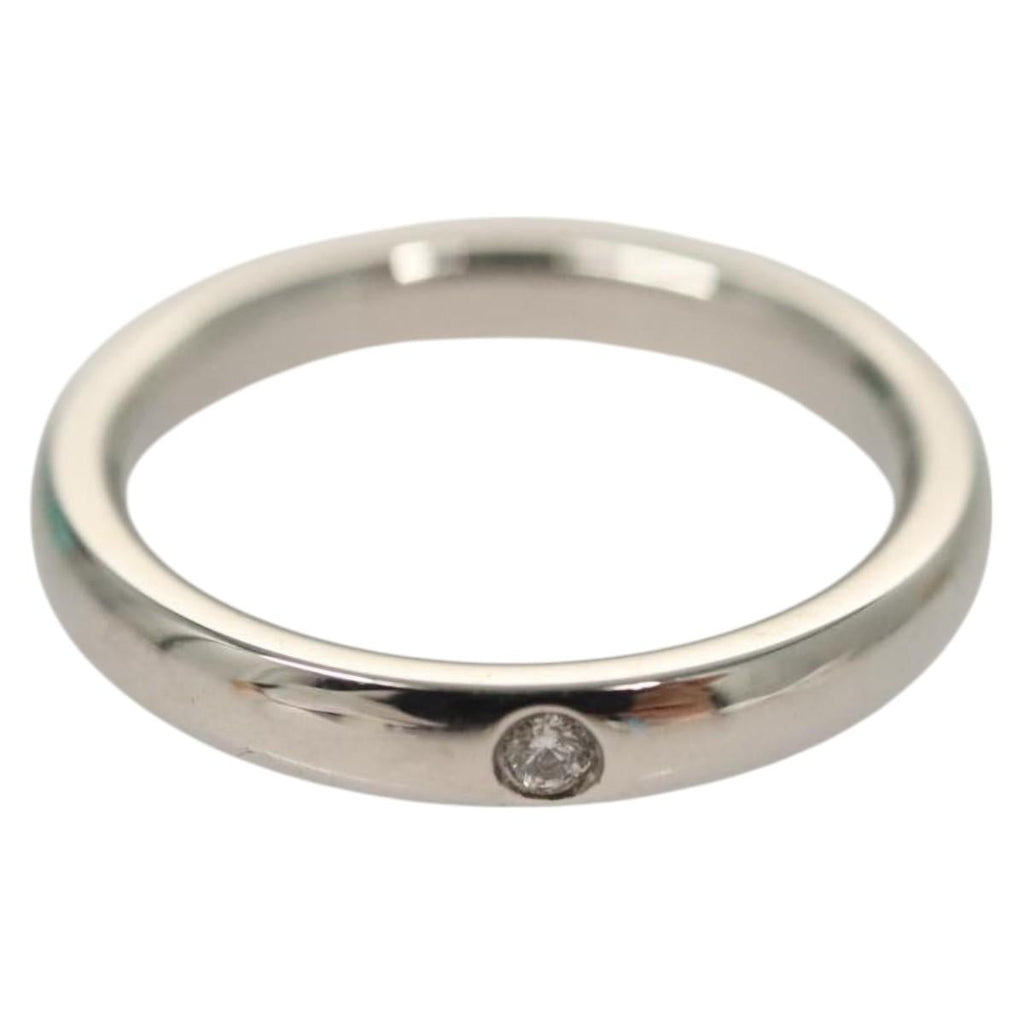 TIFFANY&Co. 1P Diamond Ring Platinum PT950 #7.5(JP Size) Auth 117298AM