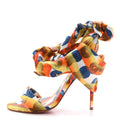 Crepe Satin Gaagal Miss Z Du Desert 100 Ankle Wrap Sandals 38 Multicolor Magma