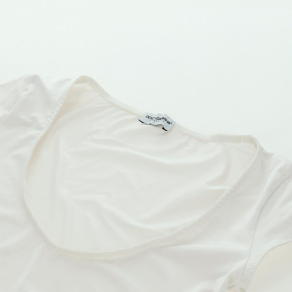 DOLCE&GABBANA Tank Top Cotton White Auth 158588M