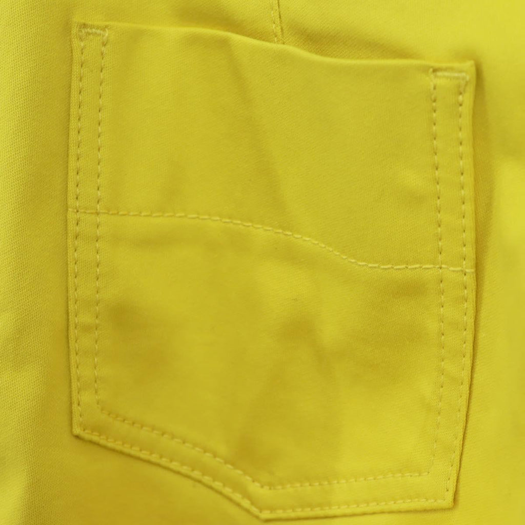 LOUIS VUITTON Side Zip Pants Cotton Yellow LV Auth 161790M