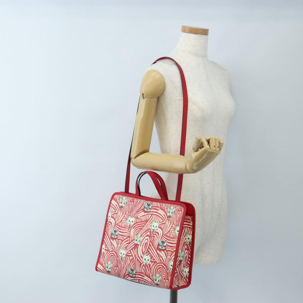 GUCCI x Higuchi Yuuko Hand Bag PVC 2way Red 630542 Auth 167781SM