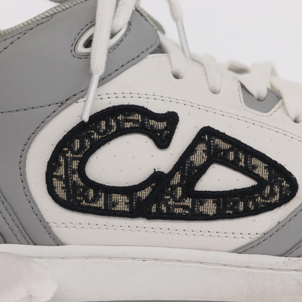 Christian Dior Trotter Canvas Dribble Low Top Sneakers B57 Gray Auth 169910M