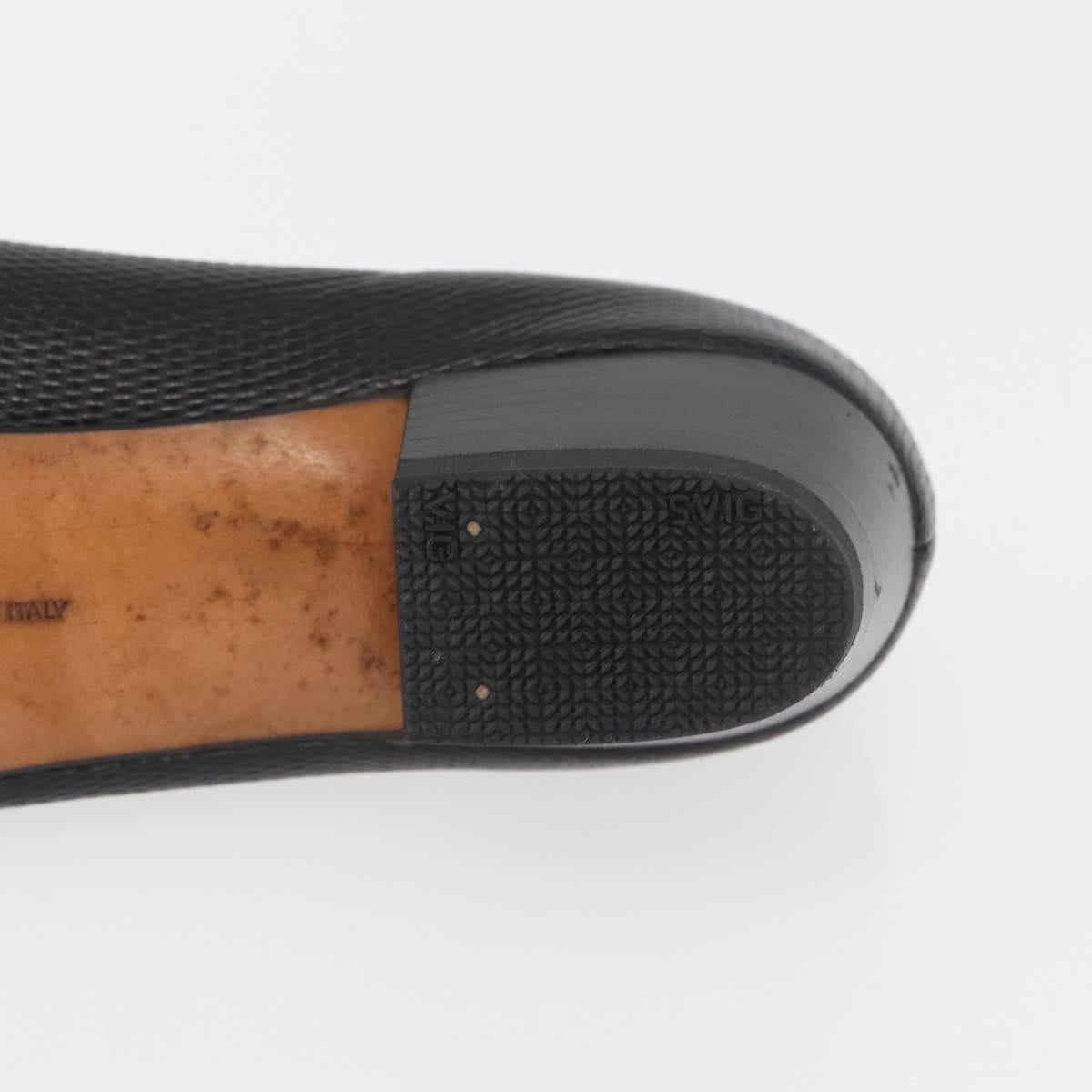 Salvatore Ferragamo Vara Ribbon Pumps Leather 7 1/2 Black Auth 174626A