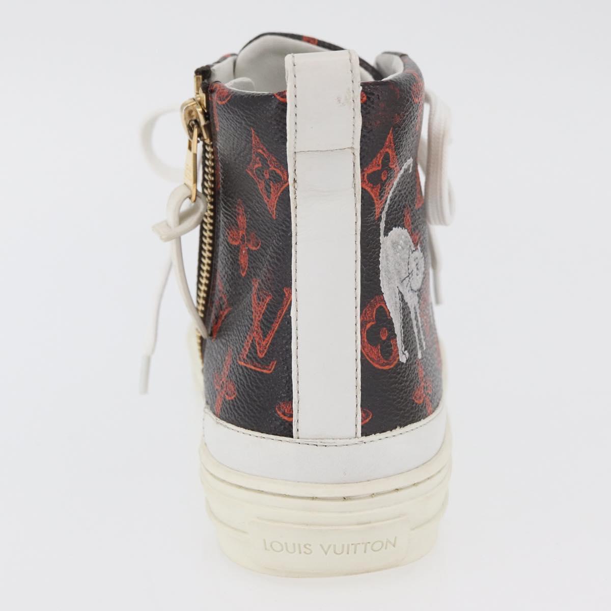 LOUIS VUITTON Catgram Stellar Line Sneakers LV Auth 176071M