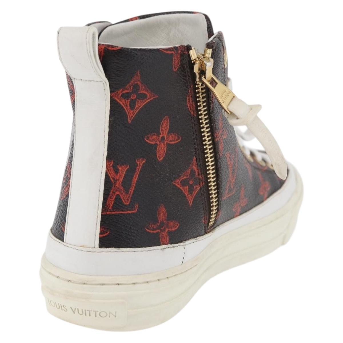 LOUIS VUITTON Catgram Stellar Line Sneakers LV Auth 176071M