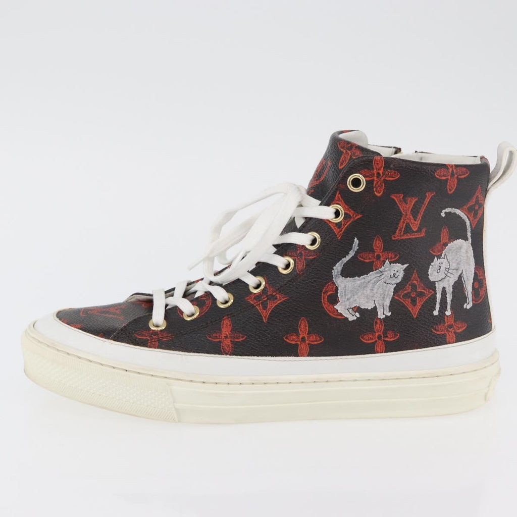 LOUIS VUITTON Catgram Stellar Line Sneakers LV Auth 176071M