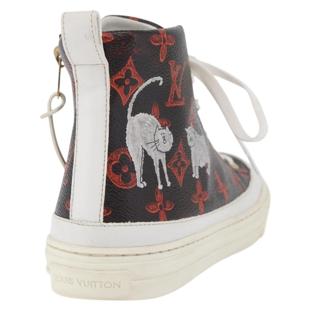 LOUIS VUITTON Catgram Stellar Line Sneakers LV Auth 176071M