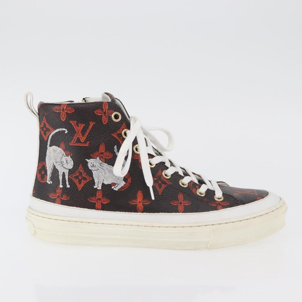 LOUIS VUITTON Catgram Stellar Line Sneakers LV Auth 176071M