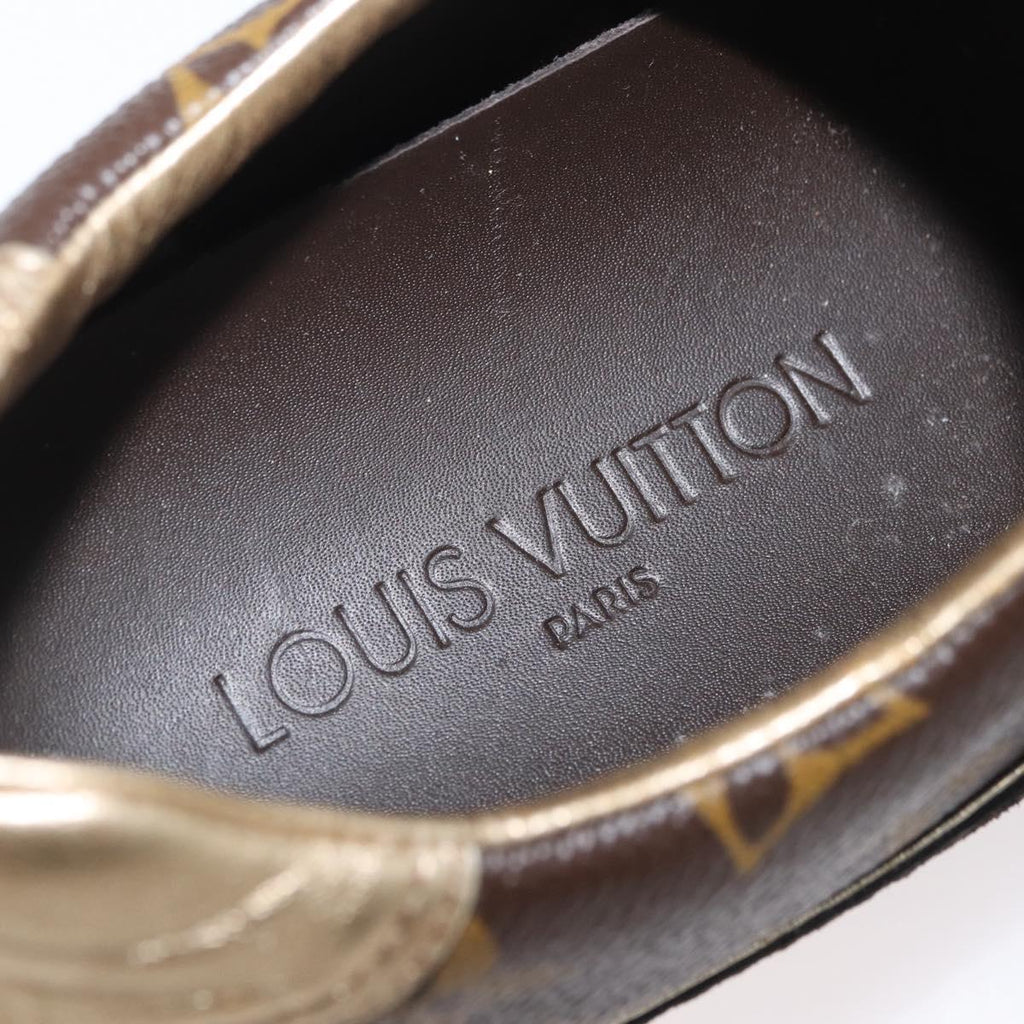 LOUIS VUITTON Monogram Loafers LV Auth 179327A