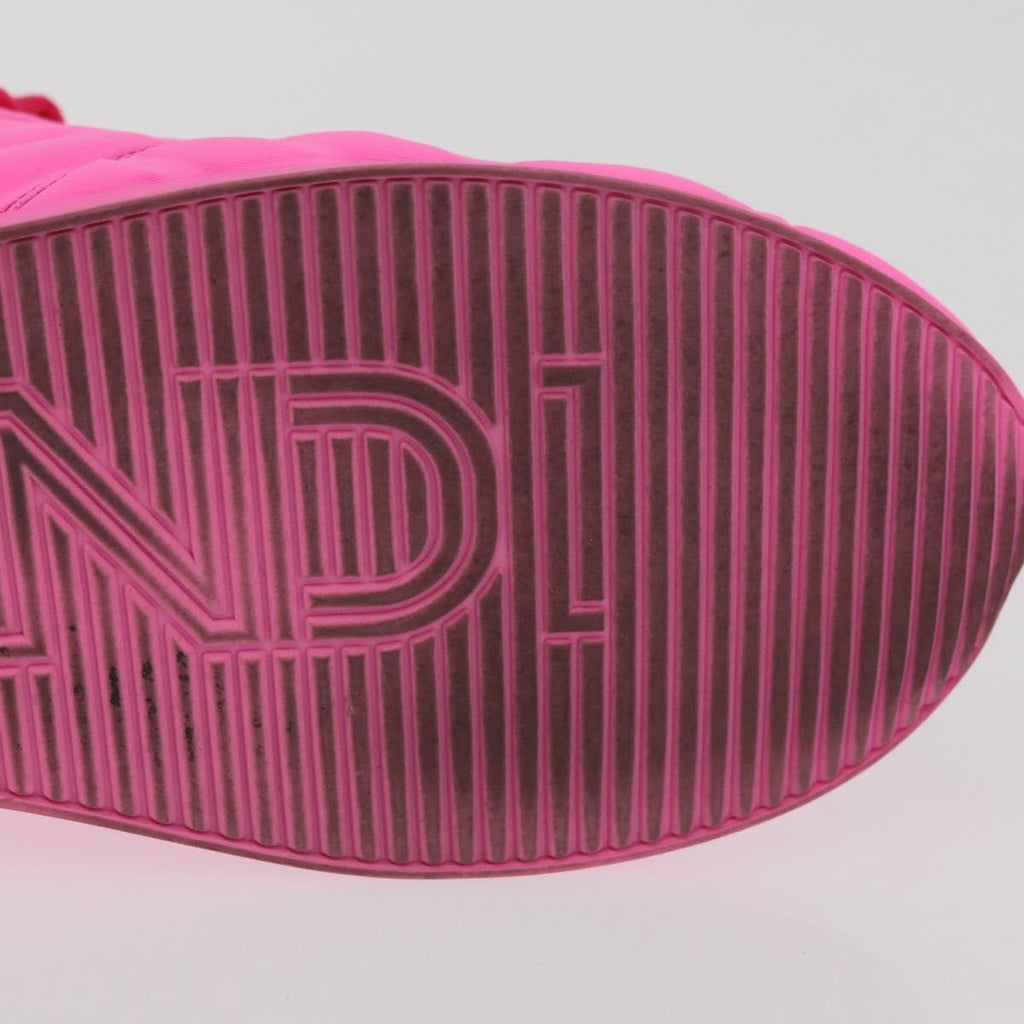 FENDI Zucca Canvas Sneakers 39 Pink Auth 181201A