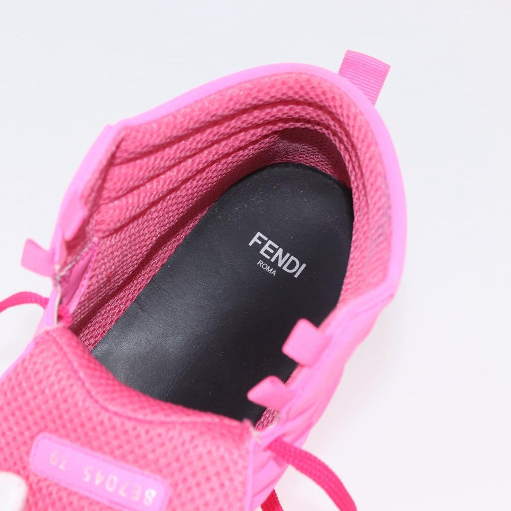 FENDI Zucca Canvas Sneakers 39 Pink Auth 181201A