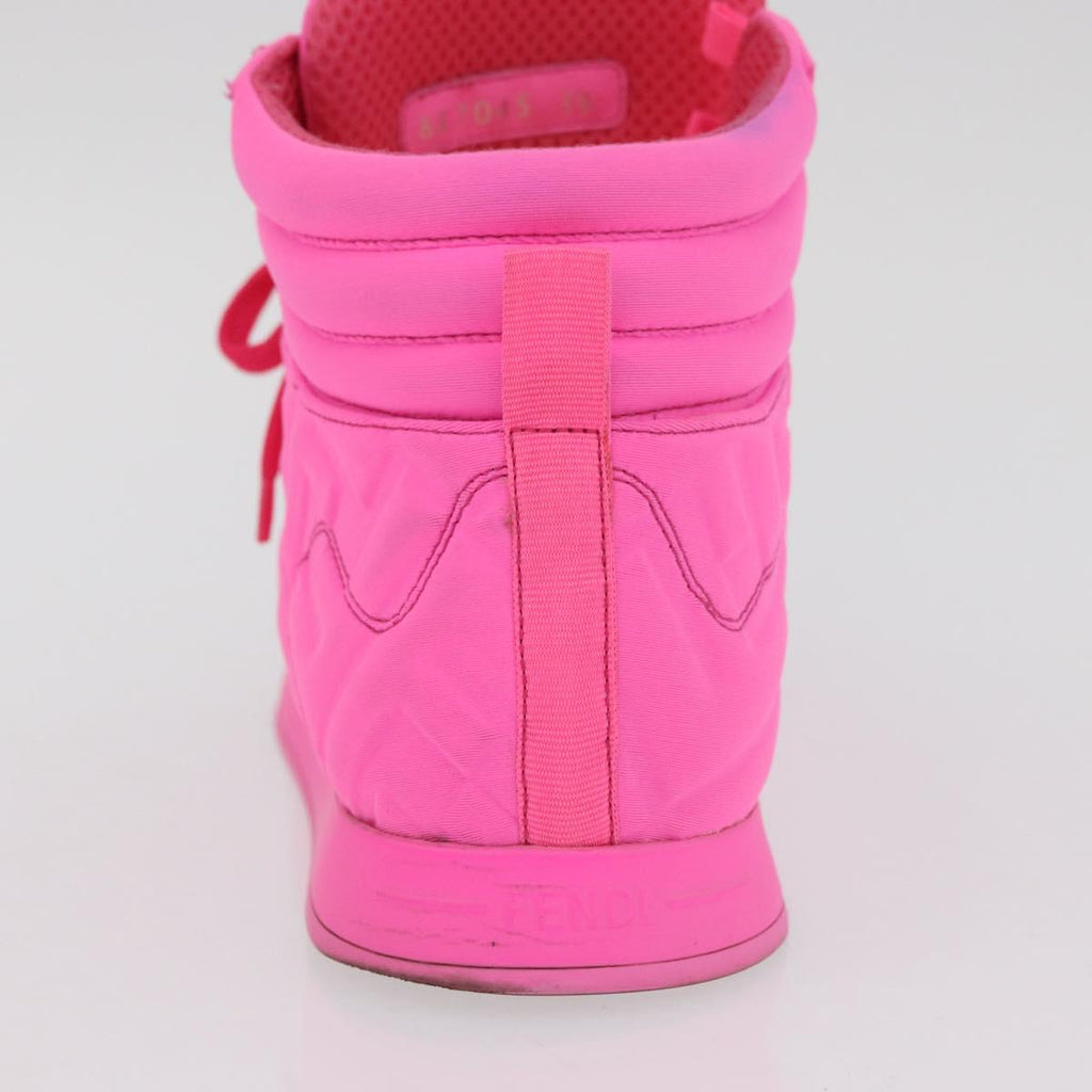 FENDI Zucca Canvas Sneakers 39 Pink Auth 181201A