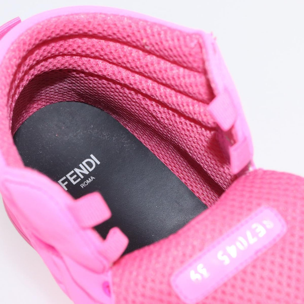 FENDI Zucca Canvas Sneakers 39 Pink Auth 181201A