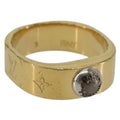 LOUIS VUITTON Berg Nanogram Ring metal Gold M00210 LV Auth 182944A