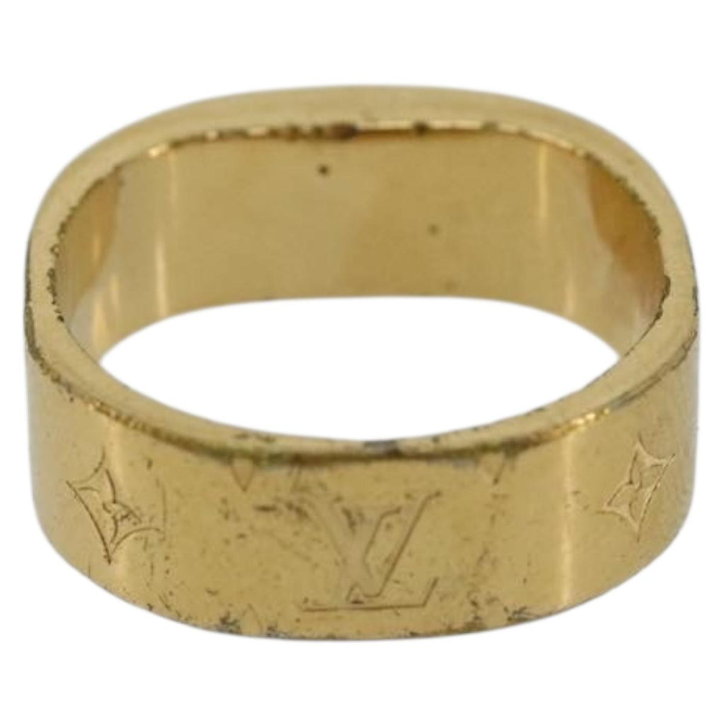 LOUIS VUITTON Berg Nanogram Ring metal Gold M00210 LV Auth 182944A