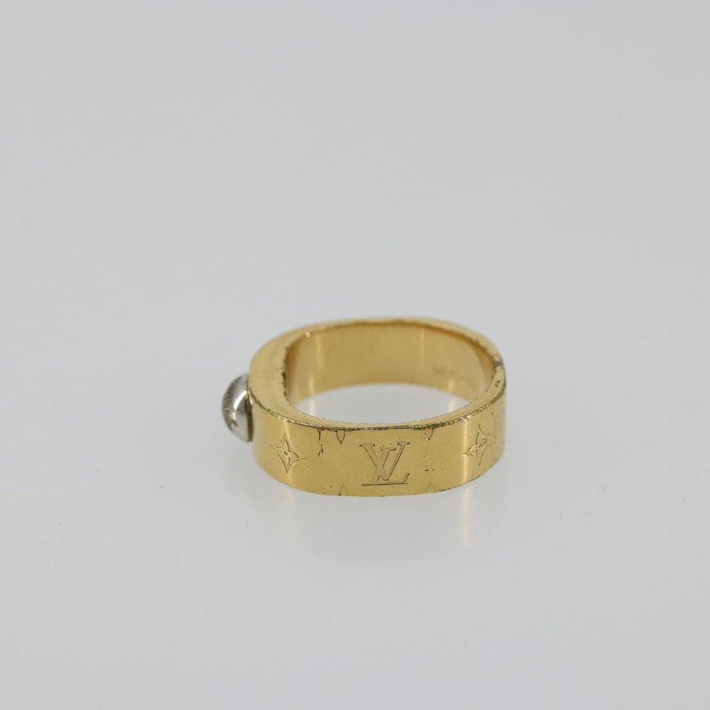 LOUIS VUITTON Berg Nanogram Ring metal Gold M00210 LV Auth 182944A