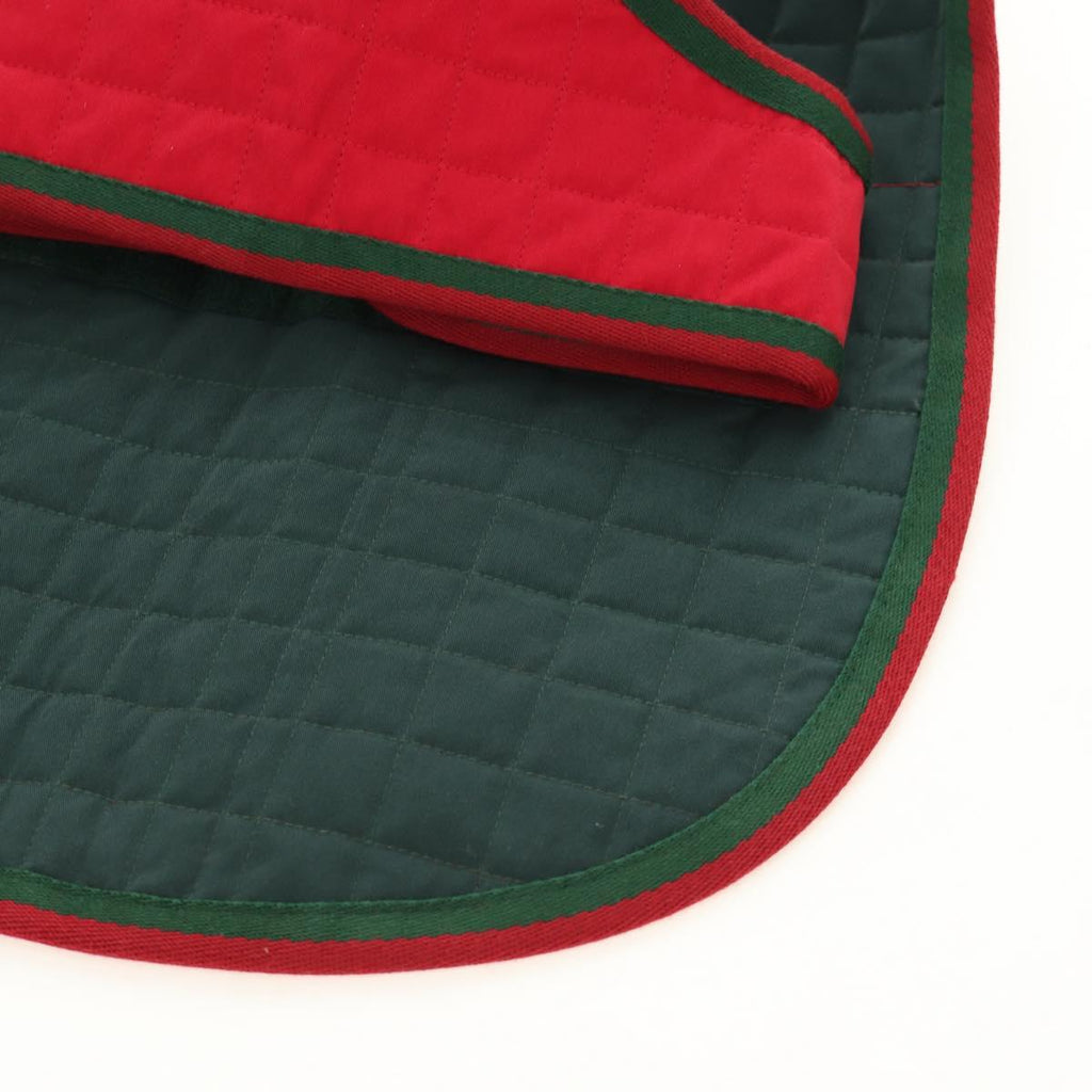 GUCCI Pet Coat Web Sherry Line Cotton Red Green Auth 183133M