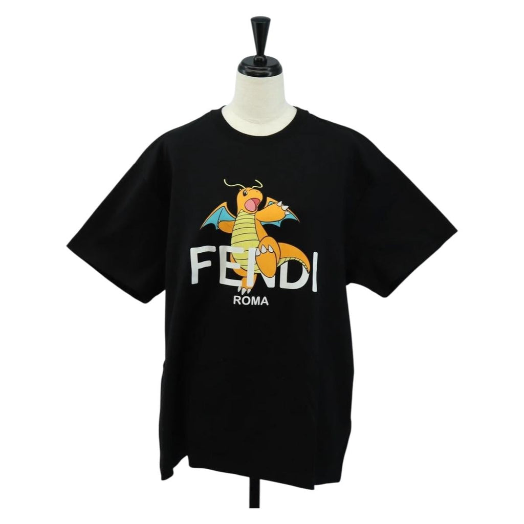 FENDI x FRGMT x POKÉMON Dragonite T Shirt Cotton M Black Auth 184640SM