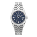 Stainless Steel 41mm Oyster Perpetual Datejust Watch Bright Blue 126300