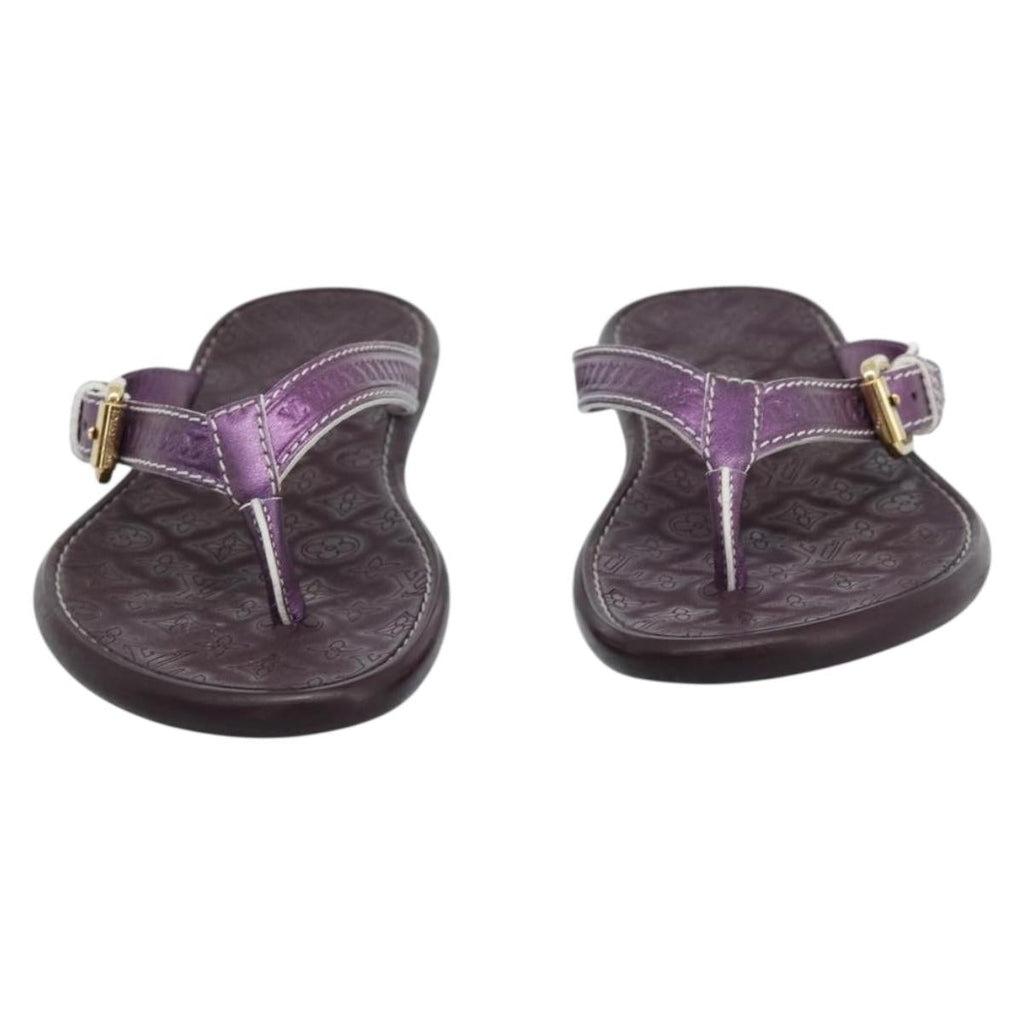 LOUIS VUITTON Monogram Sandals Purple LV Auth 186233M
