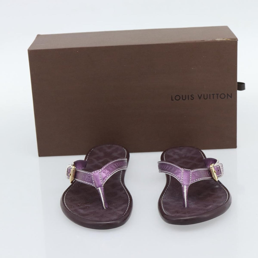 LOUIS VUITTON Monogram Sandals Purple LV Auth 186233M