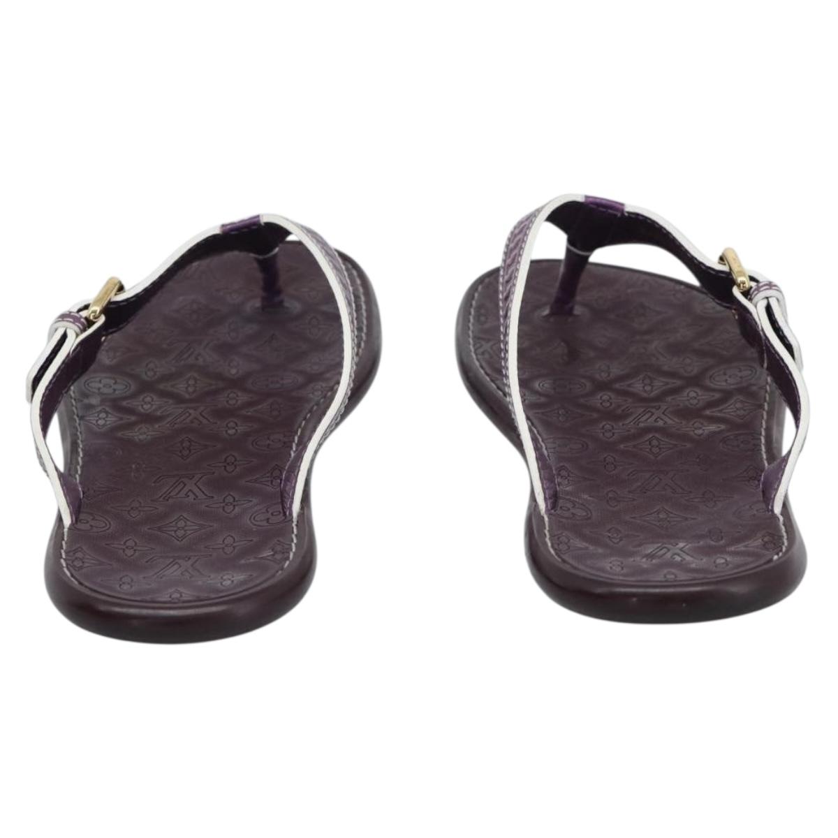 LOUIS VUITTON Monogram Sandals Purple LV Auth 186233M