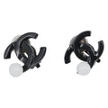 CHANEL COCO Mark Earring Metal Black CC Auth 189989A
