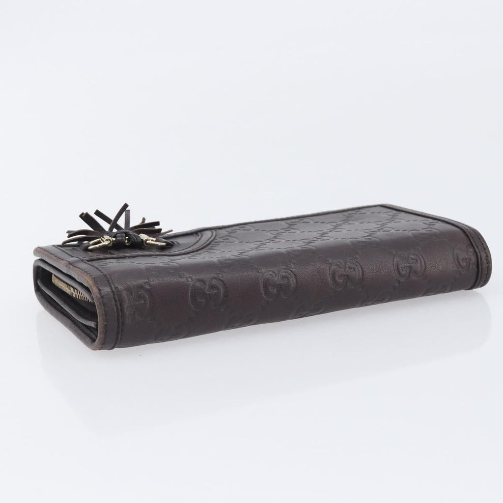 GUCCI GG Canvas Wallet PVC Leather 5 Set Beige Brown black Auth 190013