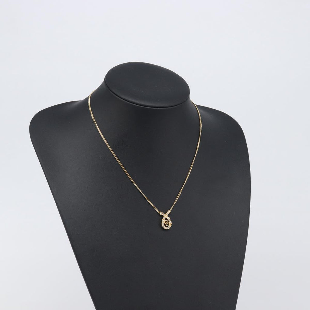 Christian Dior Necklace metal Gold Tone Auth 193470