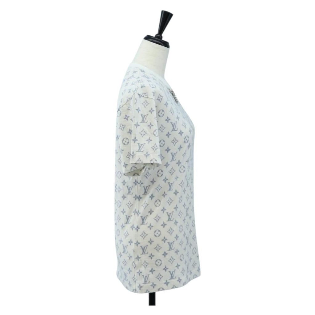 LOUIS VUITTON Monogram Escal Printed T-Shirt S White LV Auth 193729M