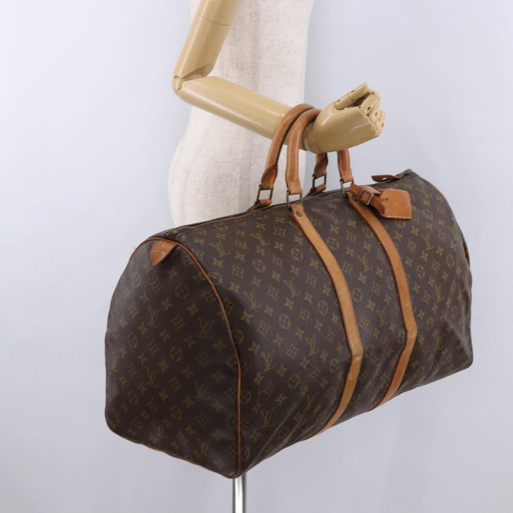 LOUIS VUITTON Monogram Keepall 55 Boston Bag M41424 LV Auth 196429