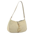 PRADA Shoulder Bag Nylon Ivory Gold Auth 197466A