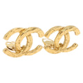 CHANEL Earring Metal Gold Tone CC Auth 197919M