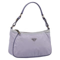 PRADA Shoulder Bag Nylon Lavende Silver Auth 199116A