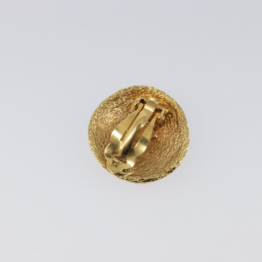 CHANEL Earring metal Gold Tone CC Auth 199735
