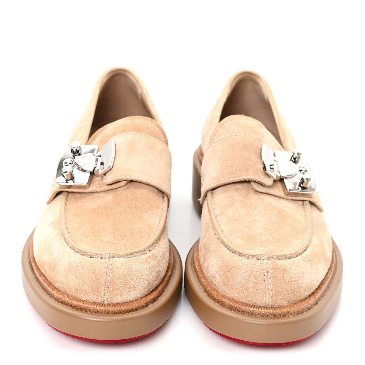 Suede Mens Urban Moc Lock Loafers 38 Beige