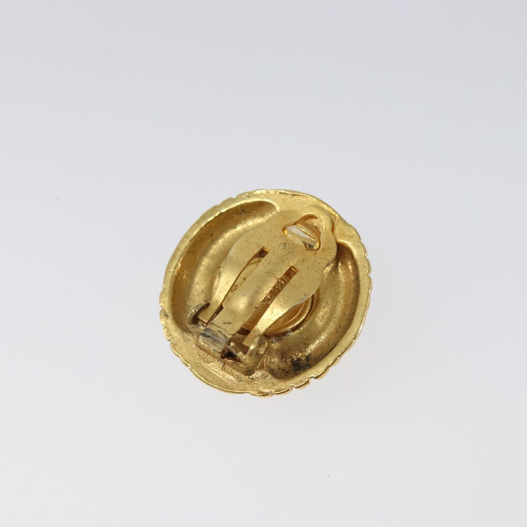 CHANEL Earring metal Gold Tone CC Auth 201014