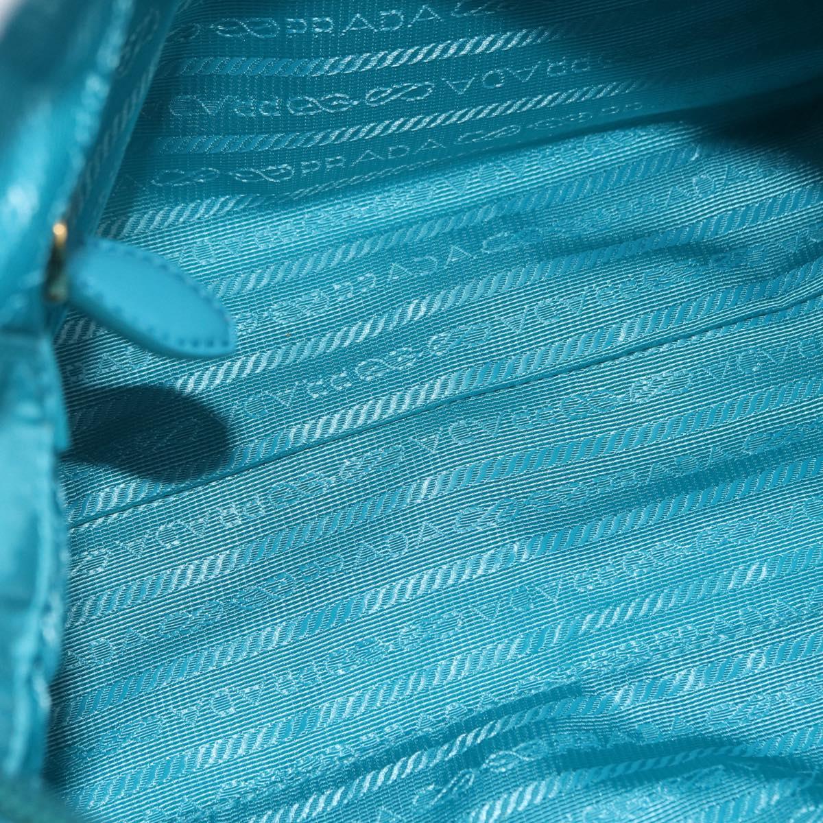 PRADA Hand Bag 2way Green Gold Auth 202518A