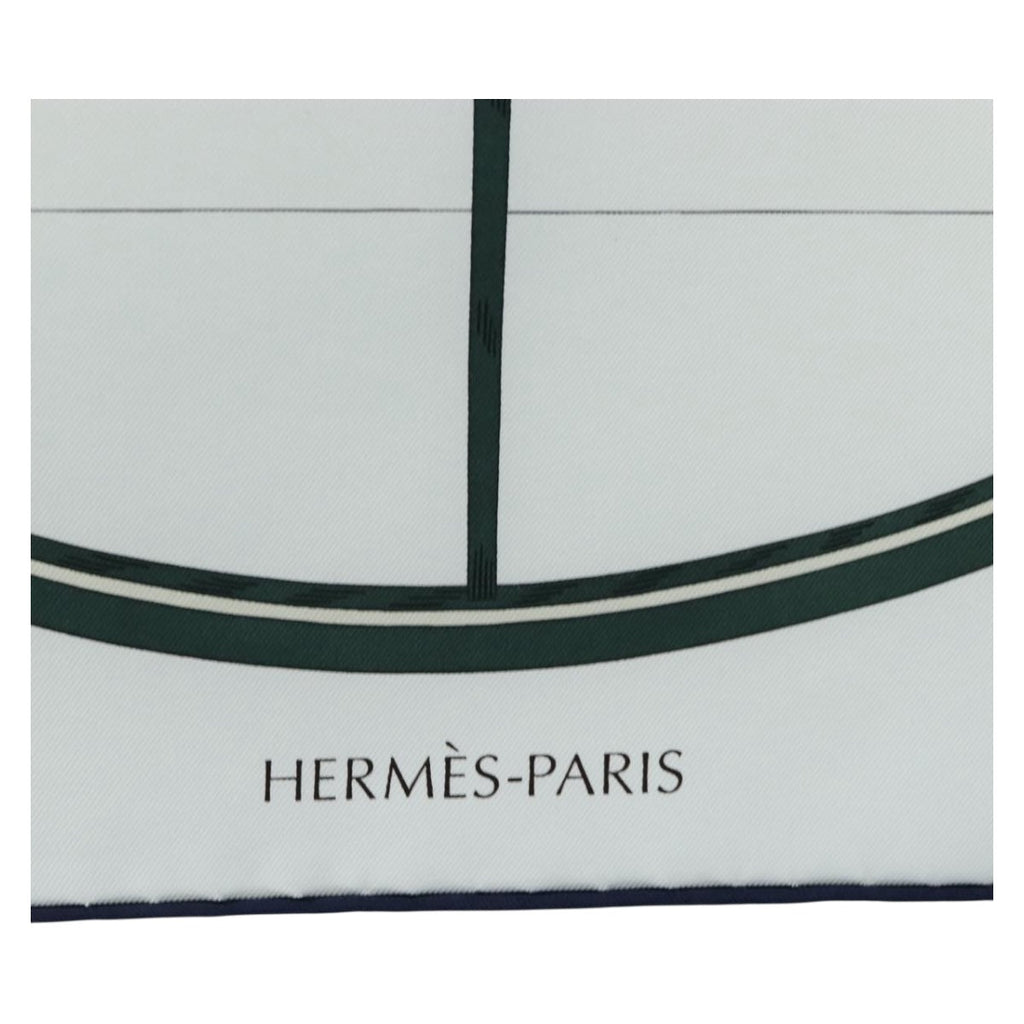 HERMES Carre 90 Scarf Silk Green Auth 203817M