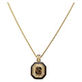 Christian Dior Rhinestone Necklace metal Gold Tone Auth 203860