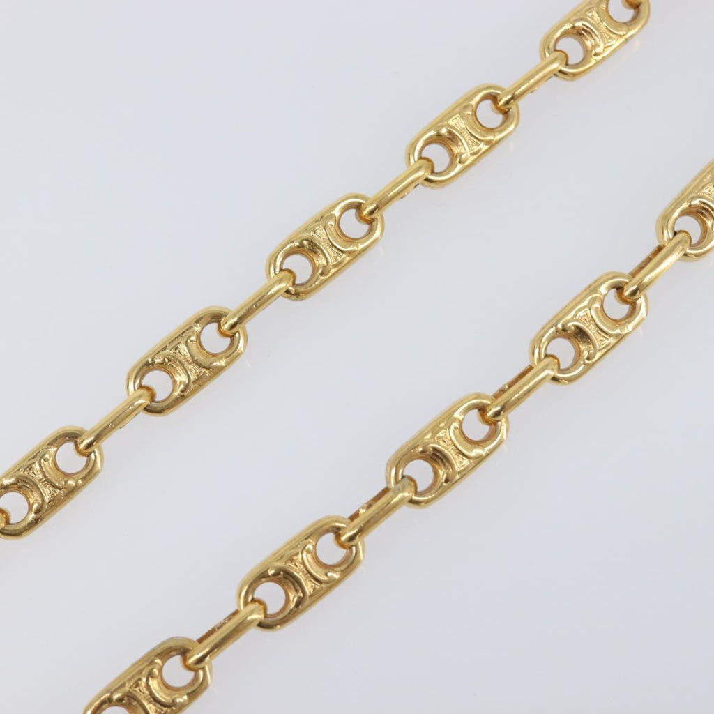 CELINE Chain Necklace metal Gold Auth 203911M