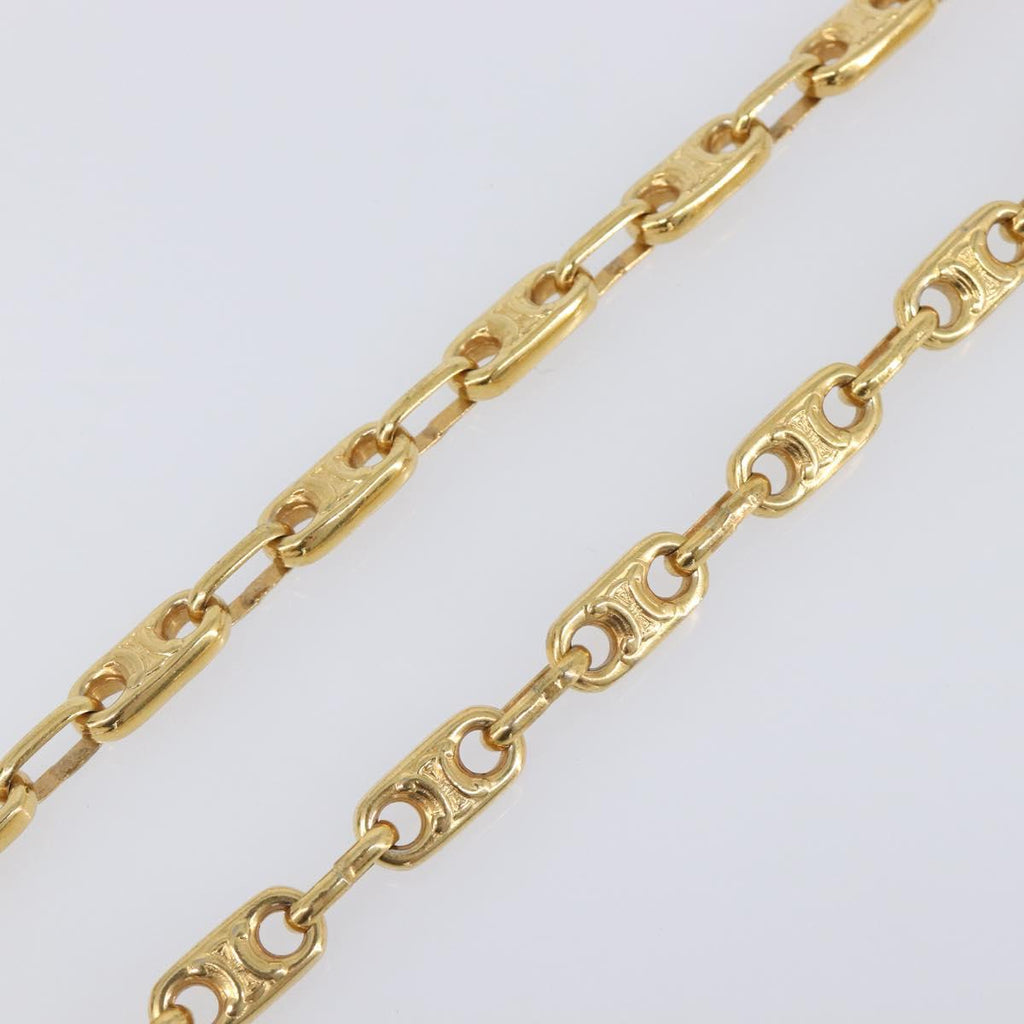 CELINE Chain Necklace metal Gold Auth 203911M
