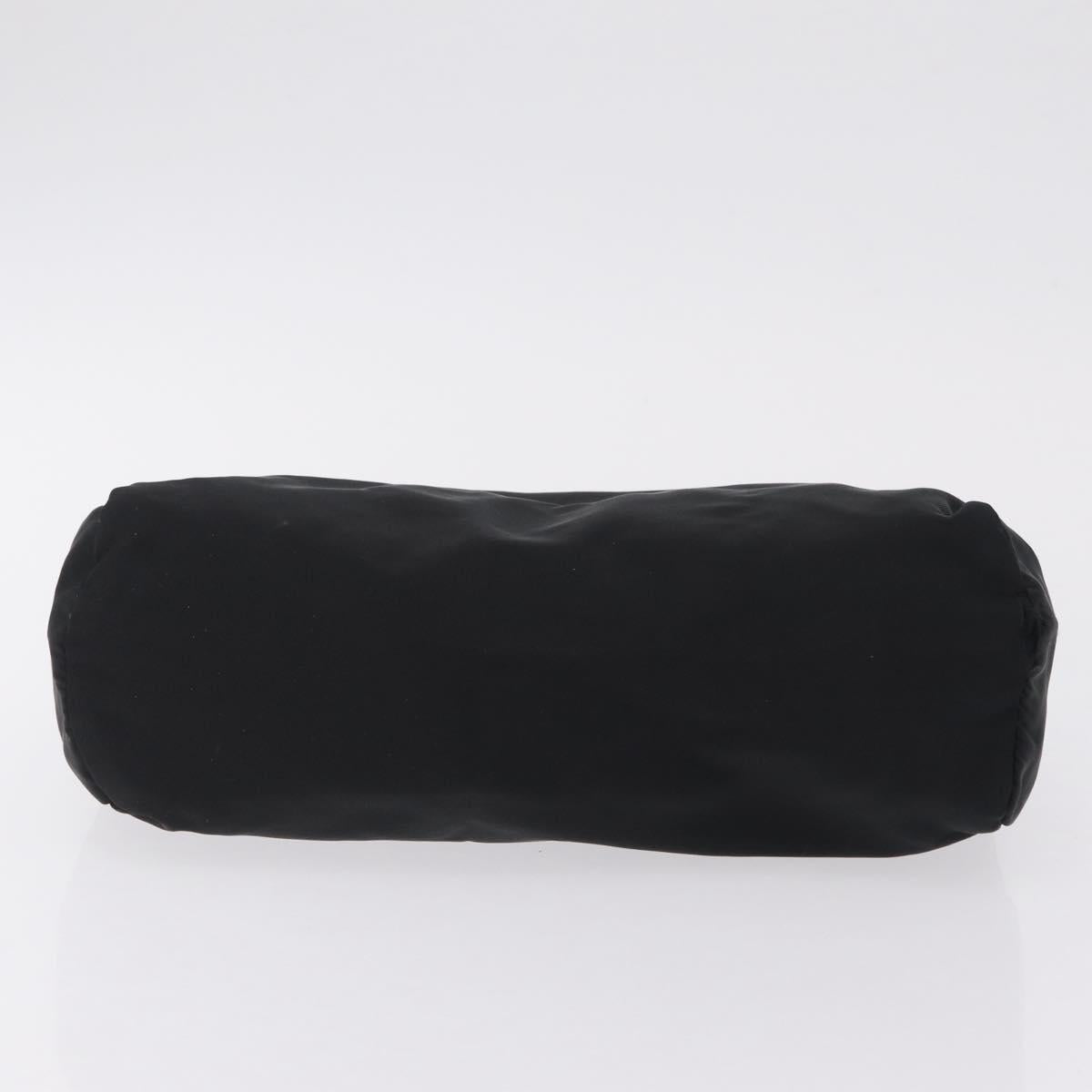 PRADA Pouch Nylon 4 Set Black Silver gold Auth 204250
