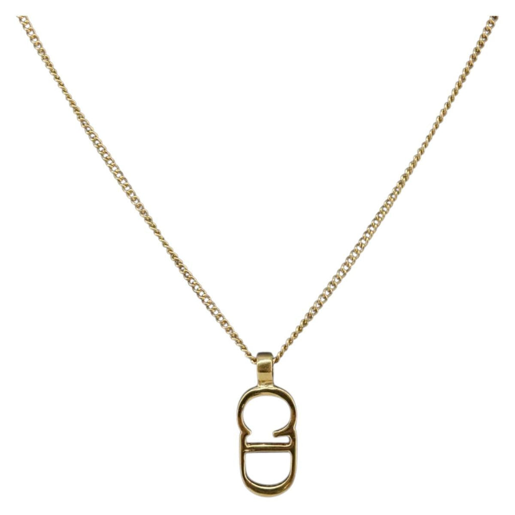 Christian Dior Necklace metal Gold Auth 204290
