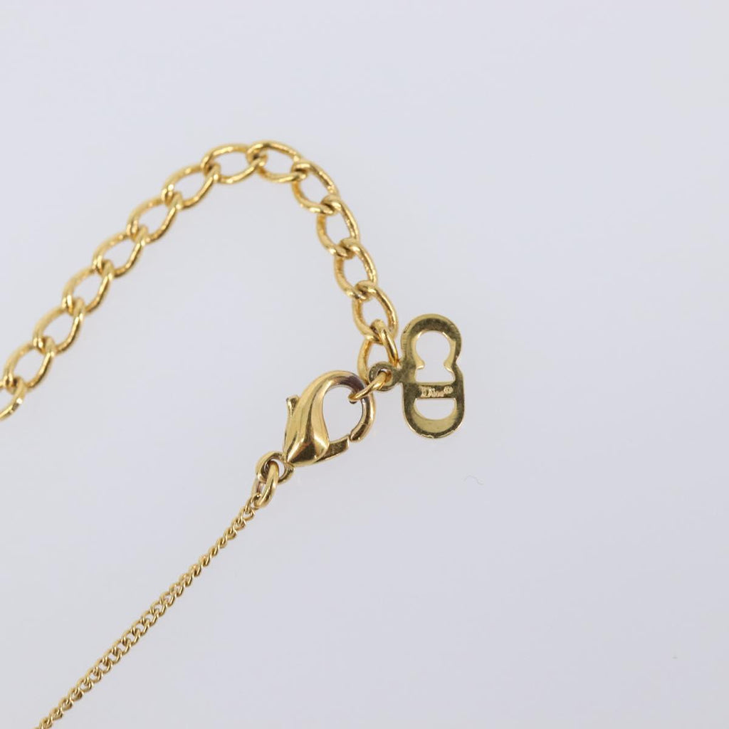 Christian Dior Necklace metal Gold Auth 204290