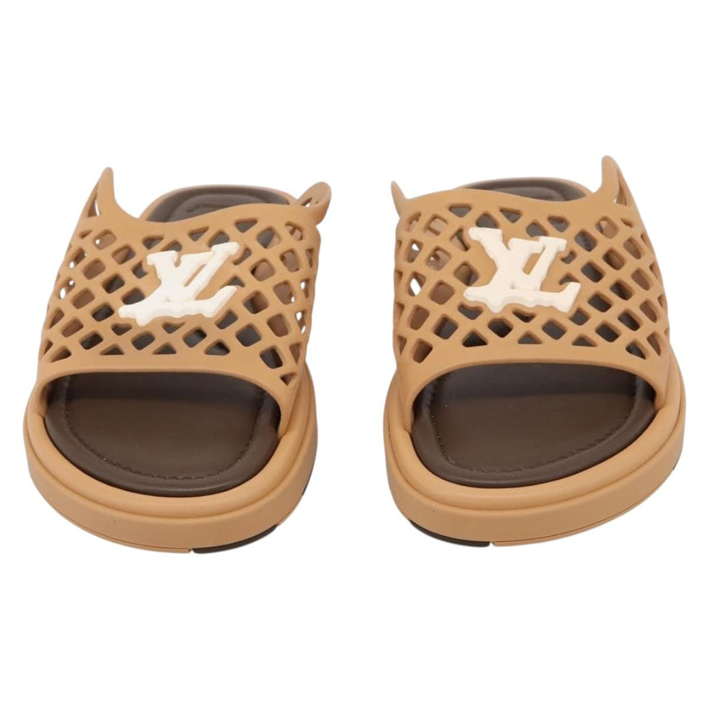 LOUIS VUITTON LV Waffles Sandals Rubber 6 LV Auth 204935M
