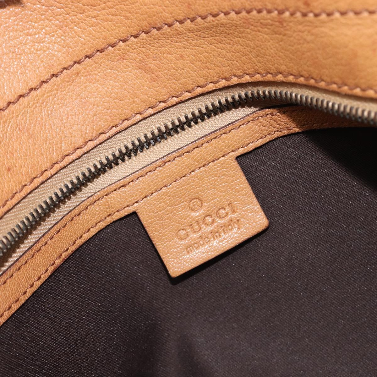 GUCCI Interlocking Hand Bag Leather Brown Gold 121551 Auth 205024