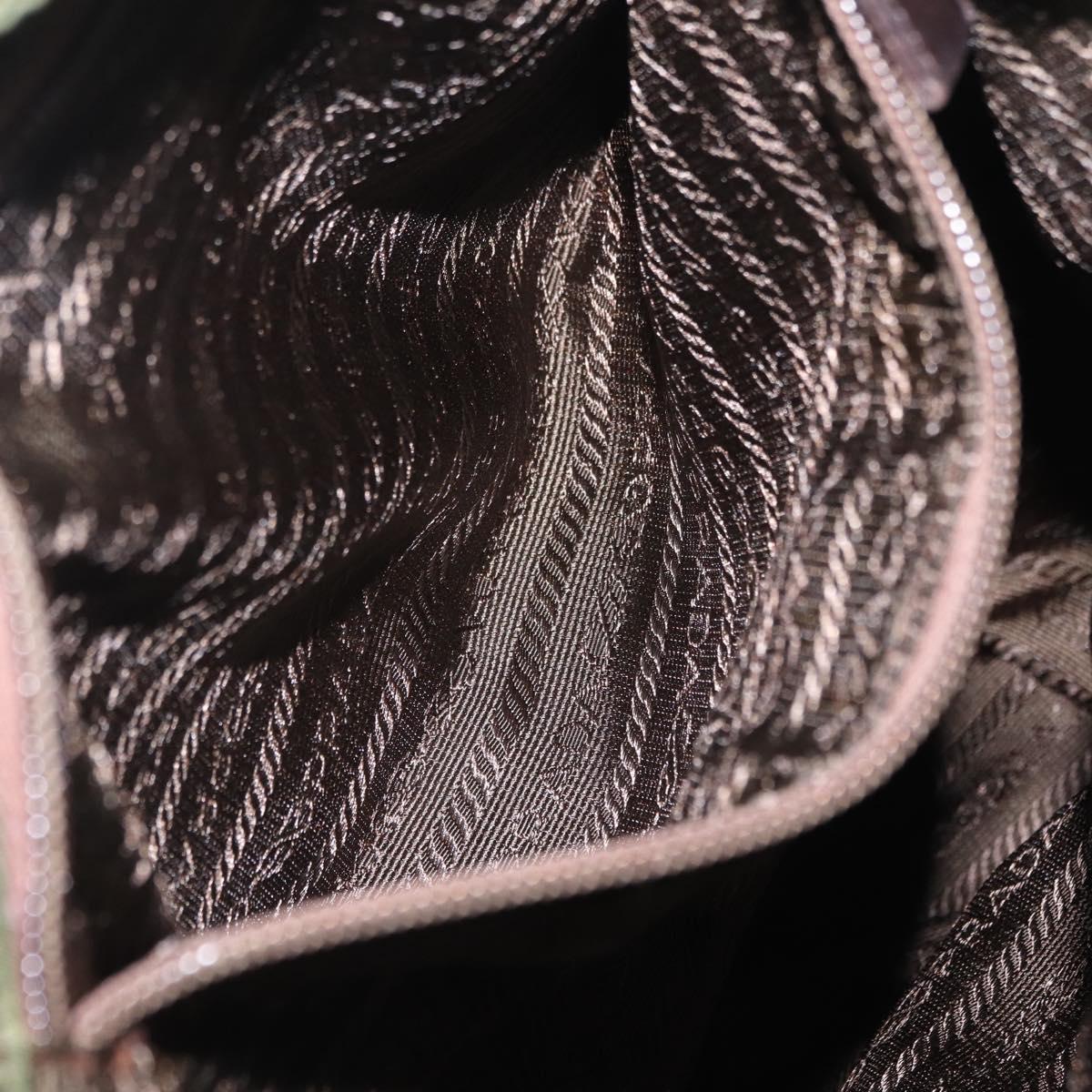 PRADA Backpack Nylon Green Silver Auth 205236