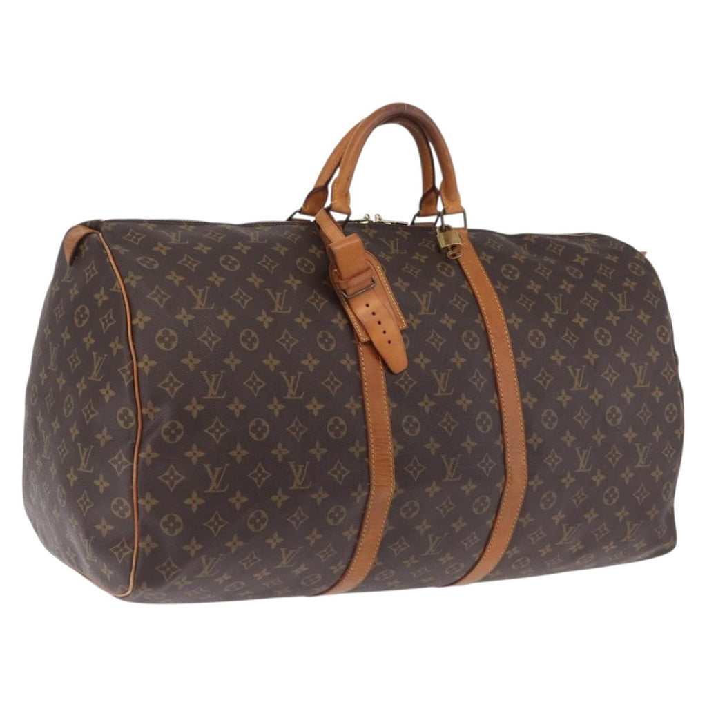 LOUIS VUITTON Monogram Keepall 60 Boston Bag M41422 LV Auth 205364V